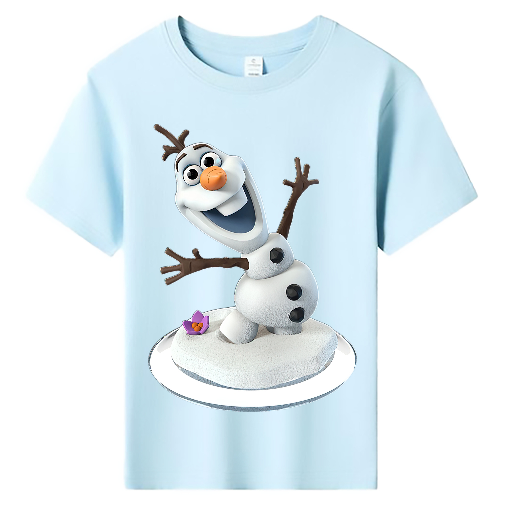 （画像用） アナと雪の女王 アンナ エルサ Frozen Anna Elsa 綿100％キッズTシャツ（フロントプリント）